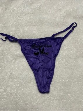 Victoria's Secret Purple Satin Thong Panties